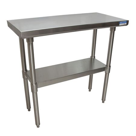 BK RESOURCES Work Table Stainless Steel W/Undershelf, Plastic bullet feet 48"Wx18"D SVT-1848
